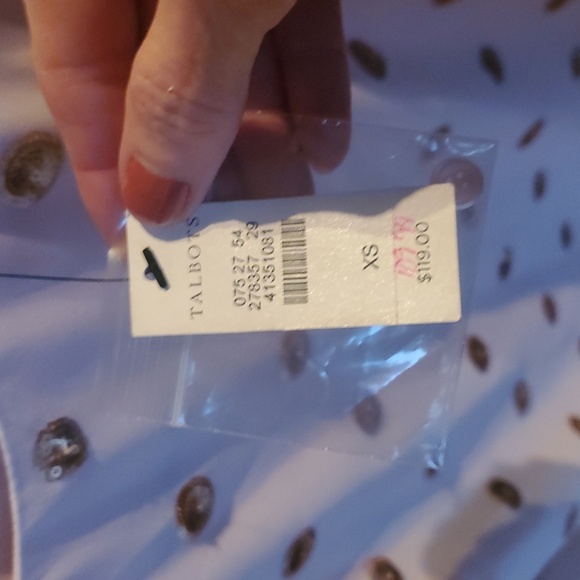 Talbots Elegant Blush with Gold Accents Lined Long Slv Event Sz. S Blouse Top - Picture 3 of 13